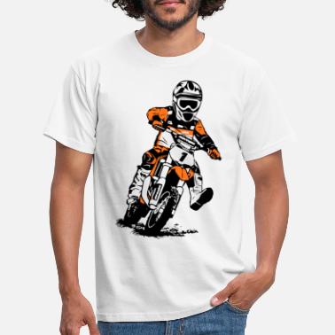 Herren Unisex Kurzarm T-Shirt Motocross Motorsport Motorrad Crosser 