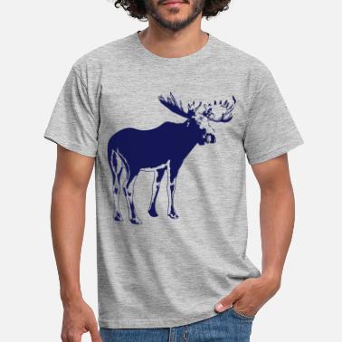 Elg elg - moose - elk - hunting - hunter - T-skjorte for menn