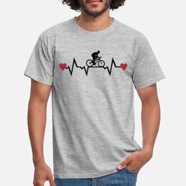 Cyclist Cyclist &amp; Heartbeat with Hearts, cycling - Koszulka męska