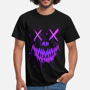 Emo Vaporwave Glitch Pastel Goth Emo Face - T-skjorte for menn