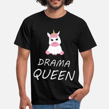 Drama Einhorn Unicorn Drama Queen witziges Geschenk - Männer T-Shirt