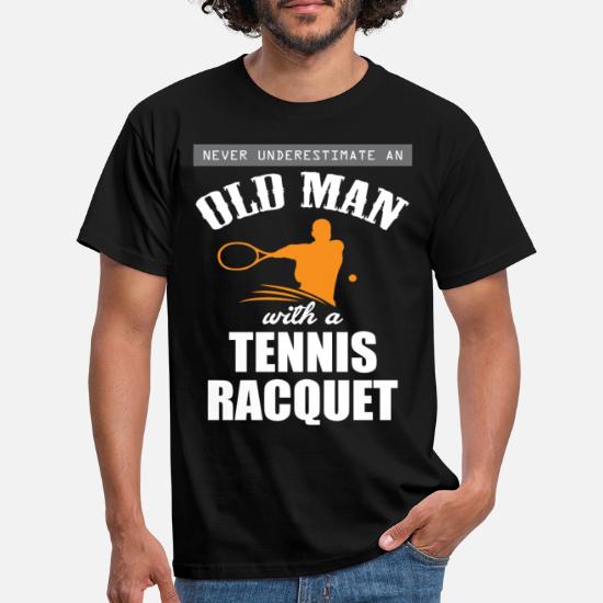 Tennis Old Man with Racquet Tees Men Dad Grandpa Gifts Unisex Sweatshirt tee 