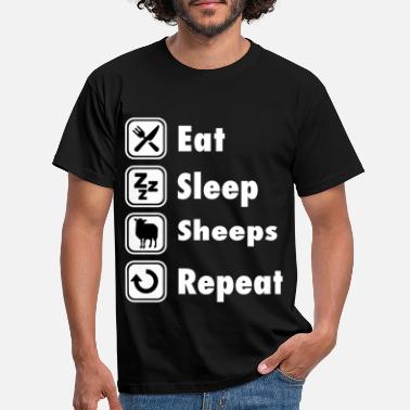 Sheep SHIRT - Eat Sleep Sheep Repeat - Men&#39;s T-Shirt