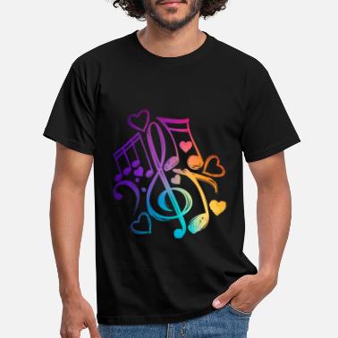 Notenøkkel Clef musikalske noter - T-skjorte for menn