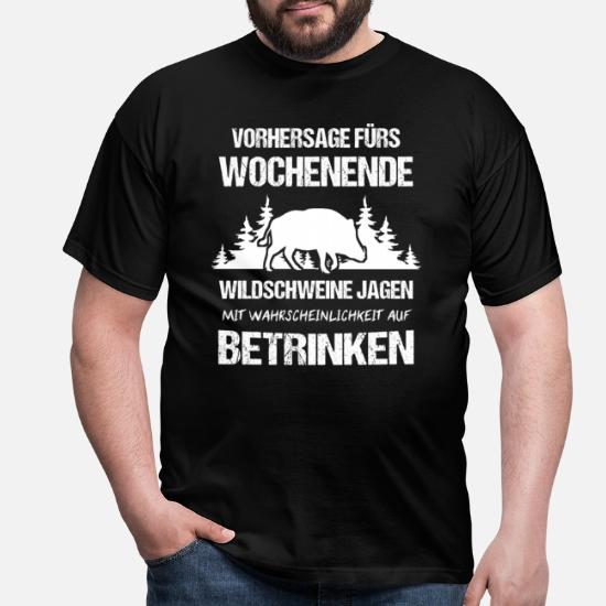 Geschenkidee für Jäger Wildschweine Jagd T-Shirt 