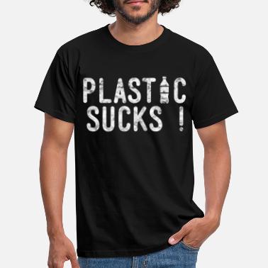 Öko Stop Plastic | Natur Umwelt Öko Geschenk - Männer T-Shirt