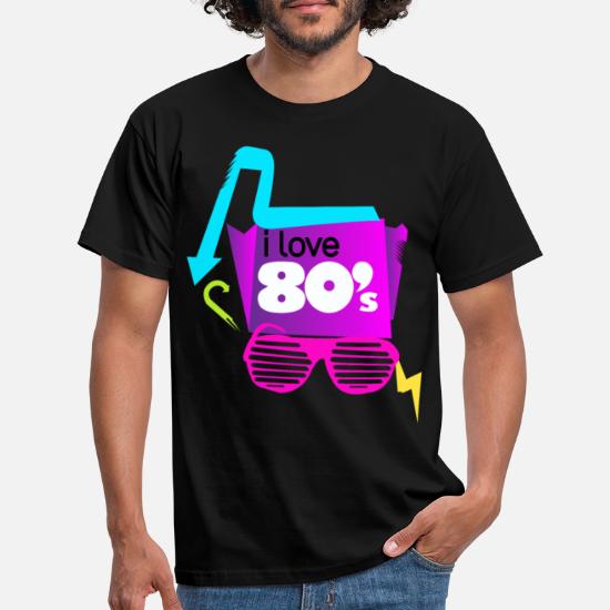 80er Jahre Party 80s Retro Kostüm Back to the 80's Outifit Langarmshirt 
