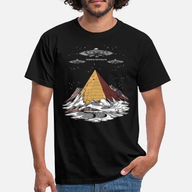 Spreadshirtlikes Ausländische Verschwörung der ägyptischen Pyramiden die Antarktis UFO - Männer T-Shirt
