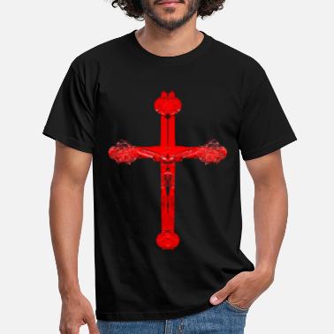 Krucyfiks Czerwony krucyfiks - Koszulka męska