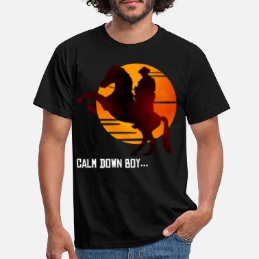 Red Red Dead Redemption Calm Down Boy Red Horse Tee - Men&#39;s T-Shirt