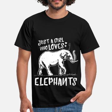 Streetart Womens Just A Girl Who Loves Elephants Elephant - Koszulka męska