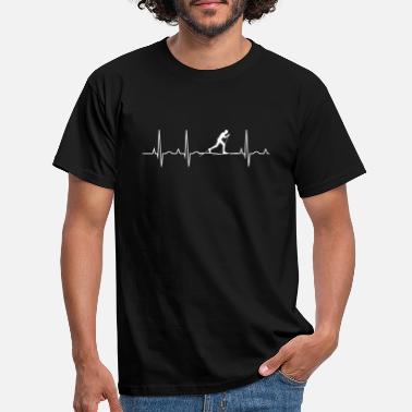 Hiihto Sydämen syke sydämenlyönti hiihtopuvut - Miesten t-paita
