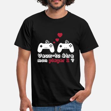 Couple Player 2,geek,gamer,gaming,couple,saint Valentin - T-shirt Homme