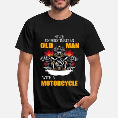 Biker Old man with a motorcycle gift biker motorcycle - Men&#39;s T-Shirt