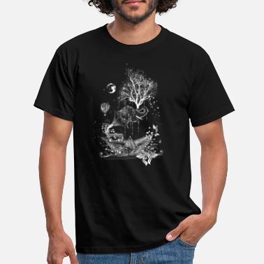 Baum Elefant,Papierschiff und Baum- surreales Design - Männer T-Shirt