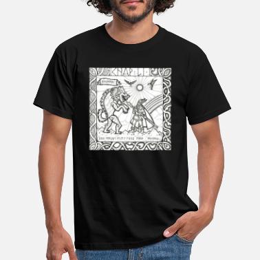 Gott Der Gott Odin gegen den Wolf Fenrir - Männer T-Shirt