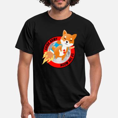 Misja Shiba Inu na rakiecie crypto T-Shirt | Armia Shib - Koszulka męska