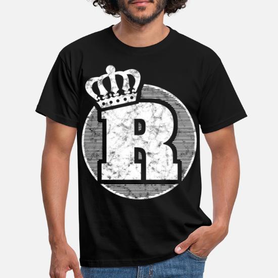 Letter R Fashionable T Shirt,for Men,S 