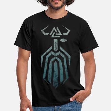 Viking Odin med Valknut Nordic Viking Viking Pagan - T-skjorte for menn