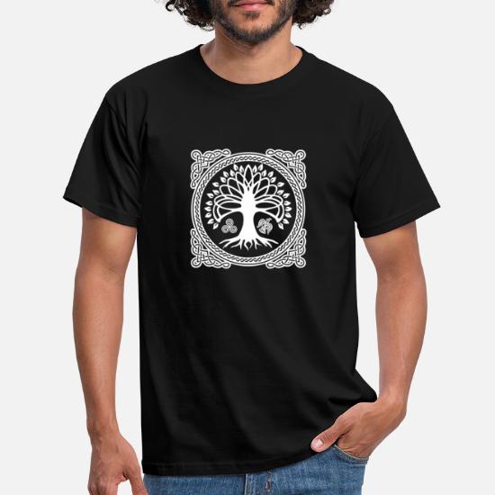 Web de Wyrd Símbolo De Suerte mens camiseta skulds Net Saxon Nórdica Vikingo Árbol de la vida