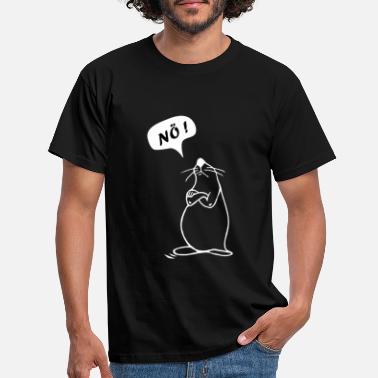 Nö mit Seehund lustiger Comic für Neinsager Nope - Männer T-Shirt