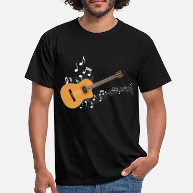 Guitariste Crâne Rock Musique Joueur De Guitare T-Shirt 