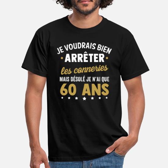 surprisez-vous Cadeau Homme T-Shirt Anniversaire 60ans x1 REF/TSHS213 