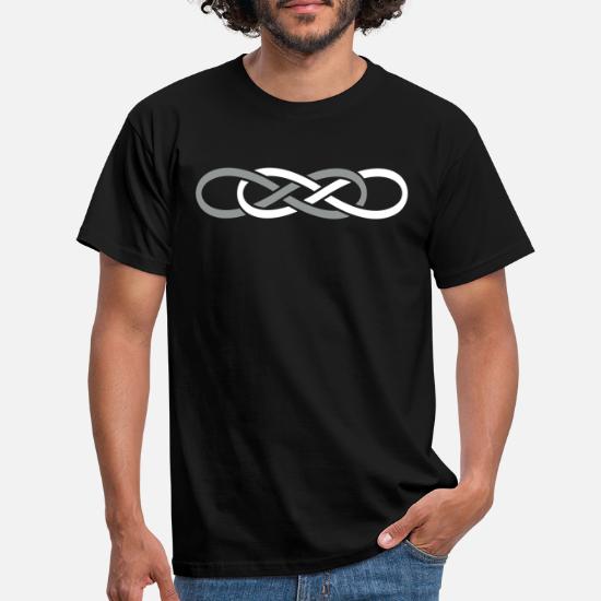 T-Shirt Hals Boot " Unendlichkeit Symbol Schwarz Unendliche " Geschenkidee 