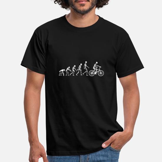 Maglietta Divertente Ciclismo Evolution Ciclismo T Shirt Manica Lunga Idea Regalo Uomo 
