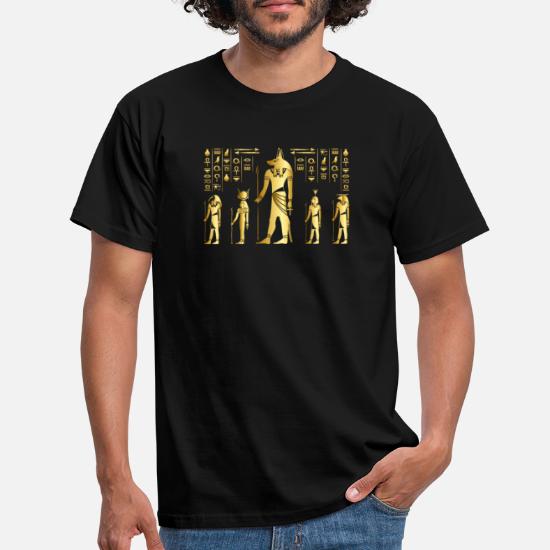 Seth Ägypten Shirt personalisiert mit Wunschnamen in Hieroglyphen für Herren 