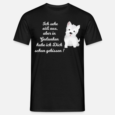 Westie Herrchen Herren T-Shirt Fun Shirt Spruch Geschenk Idee Hunde Besitzer Neu 