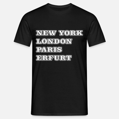 Paris Tokyo ERFURT London Farbe: schwarz Jutebeutel Tasche New York 