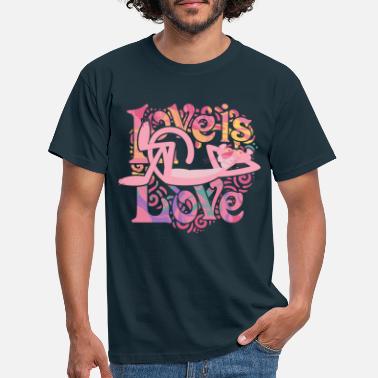 Gay Pride Pink Panther Love is Love - Men&#39;s T-Shirt