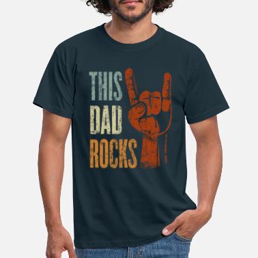 Rock Ten Dad Rocks Rock n &#39;Roll Heavy Metal Gift - Koszulka męska
