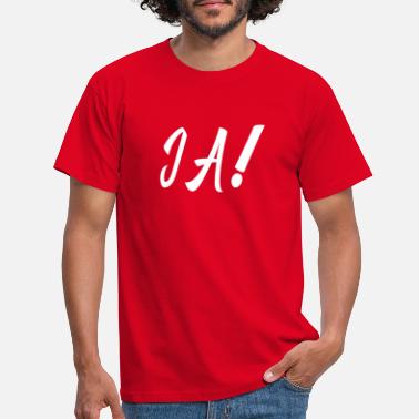 Skrive Ut Ja skrive ut - T-skjorte for menn