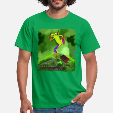 Lehtisammakko retro puu sammakko - Miesten t-paita