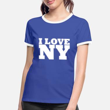 I Love Ny NY - NYC - NEW YORK - I Love NY - I Love NY - Kontrast T-skjorte for kvinner