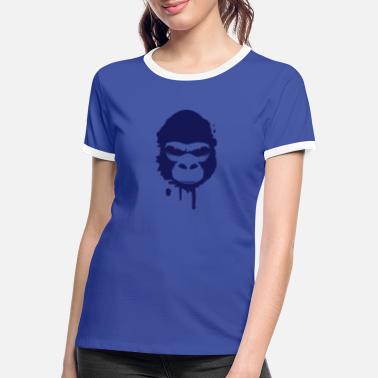Braise Une tête de gorille Graffiti - T-shirt contrasté Femme