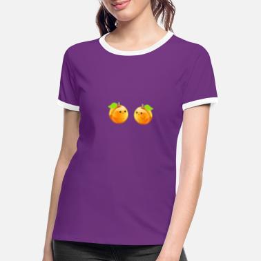 Aprikos aprikos - Kontrast T-skjorte for kvinner