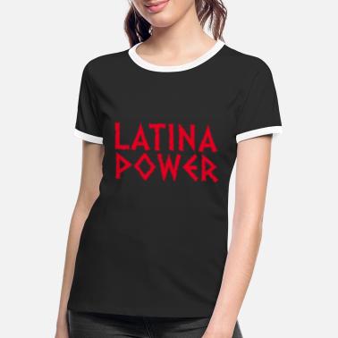 Afro Latina Power - Kontrast T-skjorte for kvinner