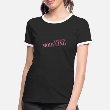 Modèle Model Model Model Model - T-shirt contrasté Femme