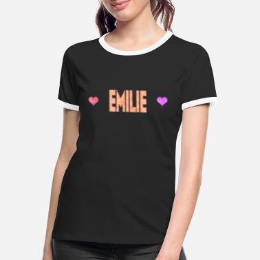 Emilie emilie - Kontrast T-skjorte for kvinner