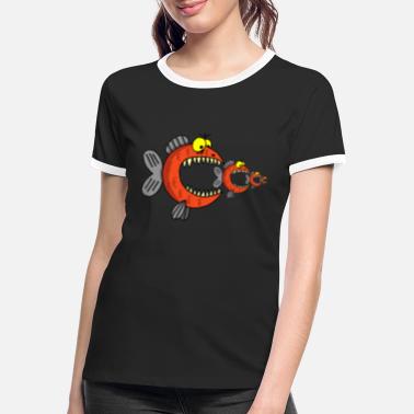 Food Chain Fish and food chain - Women&#39;s Ringer T-Shirt