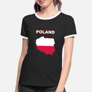 Disposisjon Polen flaggland disposisjon disposisjon - Kontrast T-skjorte for kvinner