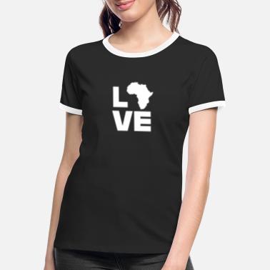 Elsker Afrika Elsker Afrika - Kontrast T-skjorte for kvinner