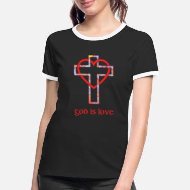 Katholizismus kreuz 6 e 46 - Frauen Ringer T-Shirt