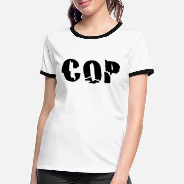 Cops cop - Koszulka damska z kontrastowymi wstawkami
