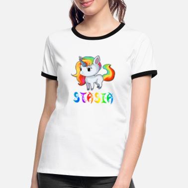 Stasi Unicorn Stasia - Kontrast T-skjorte for kvinner