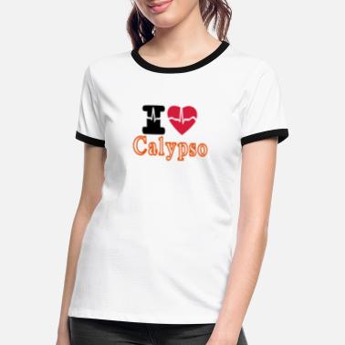 Calypso i love Calypso - Kontrast T-skjorte for kvinner