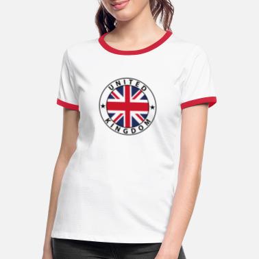 Wielka Brytania Wielka Brytania - Koszulka damska z kontrastowymi wstawkami